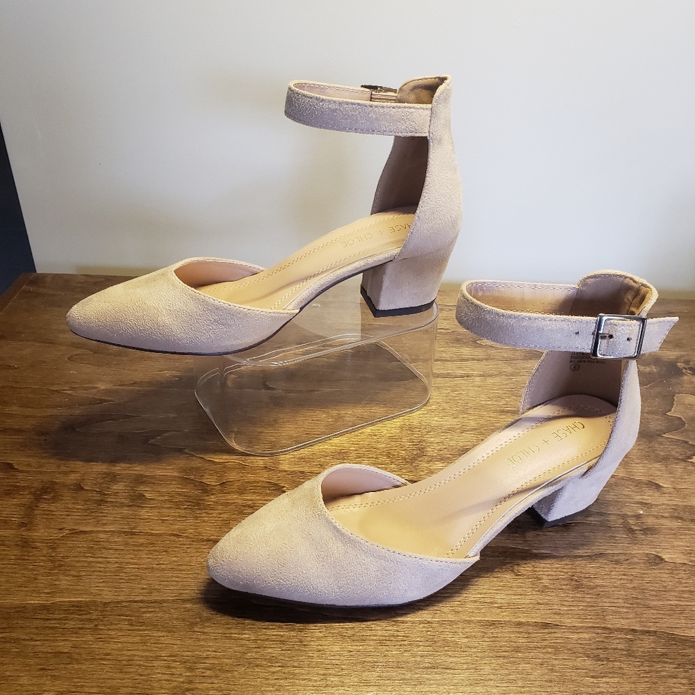 Chase & Chloe Jason-1 Pointy Toe Chunky Heel Women
